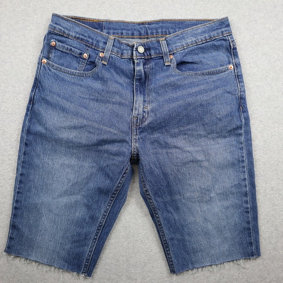 Levi's Other - Levi's 511 Denim Shorts Mens 34 Slim Fit Cut Off Raw Hem Blue Jean Shorts